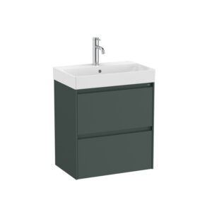 Roca ONA 550 x 360mm Compact 2 Drawer Furniture Pack with Basin - Matt Green