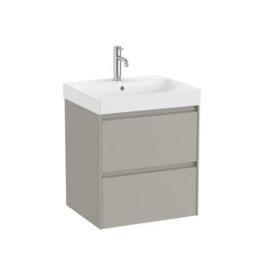 Roca ONA 550mm 2 Drawer Furniture Pack with Basin - Matt Sand Grey