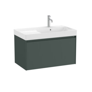 Roca ONA 800mm 1 Drawer Furniture Pack with Right Hand Basin - Matt Green