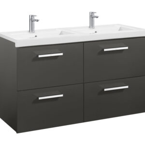 Roca Prisma 590 x 460mm Right Hand Base Unit 2 Drawer Only - Anthracite Grey