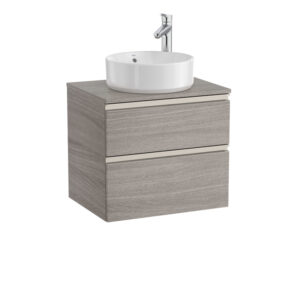 Roca The Gap Standard 600mm Vanity Unit 2 Drawer Only - City Oak