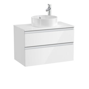 Roca The Gap Standard 800mm Vanity Unit 2 Drawer Only - Gloss White
