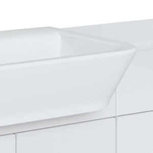 Roca Victoria Maxi 1200mm Semi Recessed/WC Unit Worktop Left Hand - Gloss White