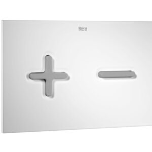 Roca PL6 Dual Flush Plate - Combi (white/grey)