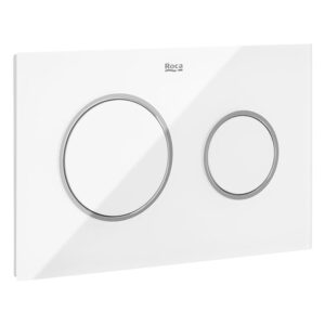Roca In-Wall PL10 Dual Flush Operating Plate - White