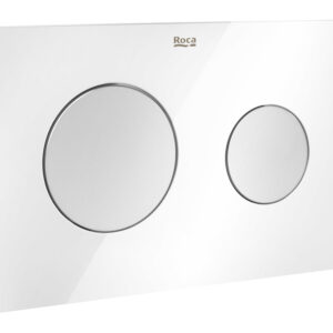 Roca In-Wall PL10 Dual Flush Operating Plate - Combi (white/grey)