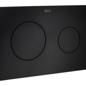 Roca In-Wall PL10 Dual Flush Operating Plate - Matt Black