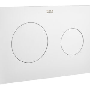 Roca In-Wall PL10 Dual Flush Operating Plate - Matt White