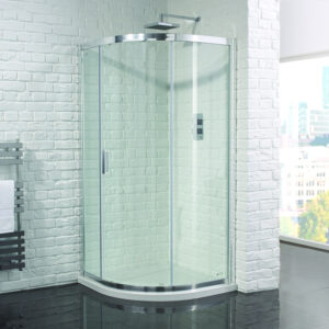 Aquadart Venturi 6 Single Door Quadrant - 1200 x 900mm - Silver