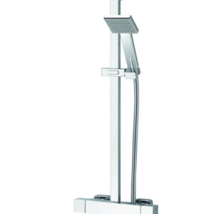 Aqualisa AQ Square Shower Column with Safe Touch for HP/Combi use - Chrome