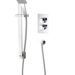 Aqualisa AQ Square Concealed Thermostatic Mixer with Single Outlet - Chrome