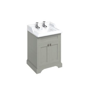 Burlington Classic 650mm Basin - 2 Tap Hole - White