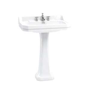 Burlington Edwardian 800mm Basin - 3 Tap Holes - White