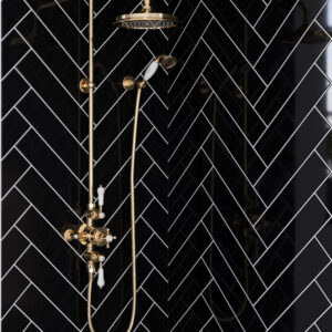 Burlington Avon Dual Function Valve with 9 Shower Head - Gold/White