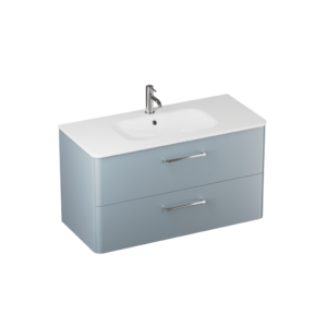 Britton Camberwell 1000mm 2 Drawer Unit Only - Dusty Blue