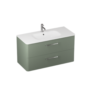 Britton Camberwell 1000mm 2 Drawer Unit - Earthy Green