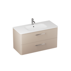 Britton Camberwell 1000mm 2 Drawer Unit - Warm Beige