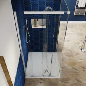 Kudos Connect2 800 x 800mm Tray & Waste - White Slip Resistant