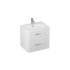 Britton Camberwell 600mm 2 Drawer Unit - Frosted White