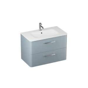 Britton Camberwell 800mm 2 Drawer Unit - Dusty Blue