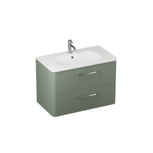 Britton Camberwell 800mm 2 Drawer Unit - Earthy Green