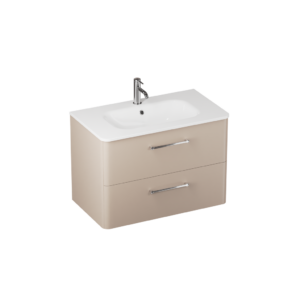 Britton Camberwell 800mm 2 Drawer Unit - Warm Beige