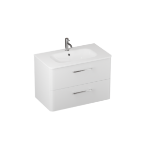Britton Camberwell 800mm 2 Drawer Unit - Frosted White