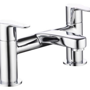 Aqualisa Central Deck Bath Filler - Chrome