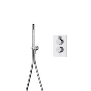 Aqualisa Dream DCV Round Thermostatic Dual Outlet Mixer Shower with Handset - Chrome