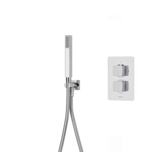 Aqualisa Dream DCV Square Thermostatic Dual Outlet Mixer Shower with Handset - Chrome