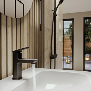 Aqualisa Downtown Basin Mixer - Matt Black
