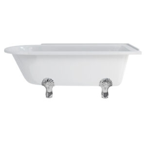 Burlington Hampton 1700 x 750 x 650mm Right Hand Shower Bath - White (excl. feet & screen)