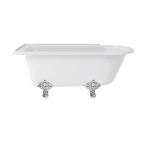Burlington Hampton 1500 x 750 x 650mm Left Hand Shower Bath - White (excl. feet & screen)