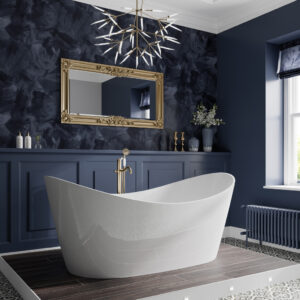 Trojan Emerald Double Ended Twin Skin Slipper Bath 1800 x 800mm - Gloss White