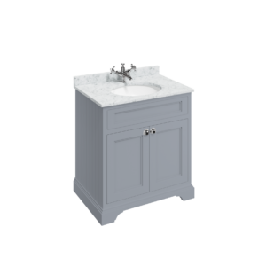 Burlington Freestanding 75 2 Door Unit Only  - Grey (excl. worktop & basin)