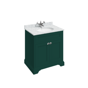 Burlington Freestanding 75 2 Door Unit Only - Matt Green (excl. worktop & basin)