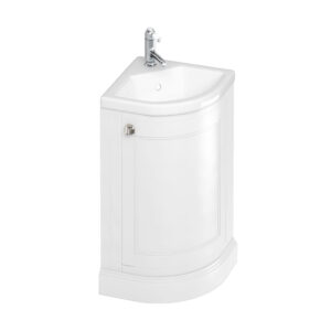 Burlington Freestanding Corner Vanity Unit - Matt White