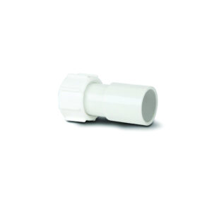 Polypipe Straight Overflow Adaptor - White