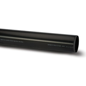 Polypipe 2.5m x 4 Plain Soil Pipe - Black
