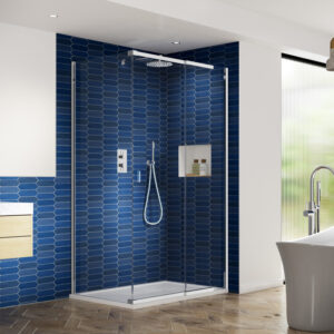 Kudos Pinnacle8 1000mm Sliding Corner Door - Silver