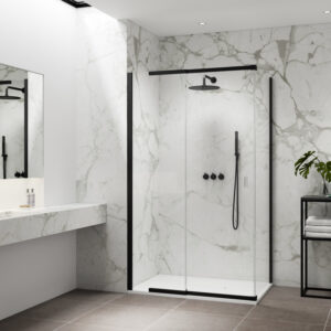 Kudos Pinnacle8 1000mm Sliding Corner Door - Black