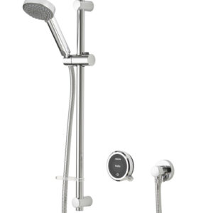 Quartz Touch Divert Concealed Valve - HP/Combi - Chrome (inc. fixed head, ceiling arm, riser rail &