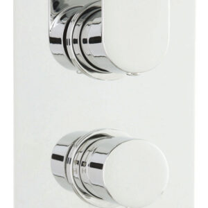 Hudson Reed Reign Twin Valve with Diverter - Square Plate