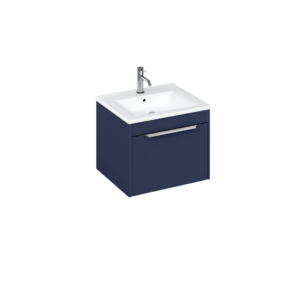 Britton Shoreditch 550 x 435mm Single Drawer Wall Hung Unit - Matt Blue