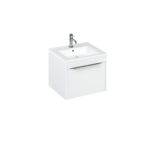 Britton Shoreditch 550 x 435mm Single Drawer Wall Hung Unit - Matt White