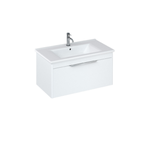 Britton Shoreditch 850mm Wall Hung Single Drawer Unit 820 x 435mm - Matt White