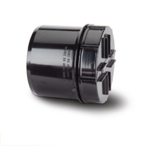 Polypipe 4 Access Cap Spigot Tail - Black