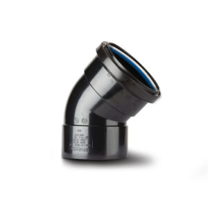 Polypipe 3 135 Double Socket Offset Bend - Black