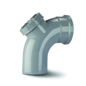 Polypipe 3'' 92.5 Single Socket Access Bend - Grey