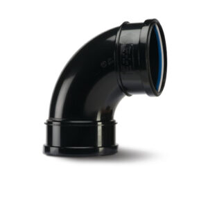 Polypipe 4 90.5 Double Socket Bend - Black
